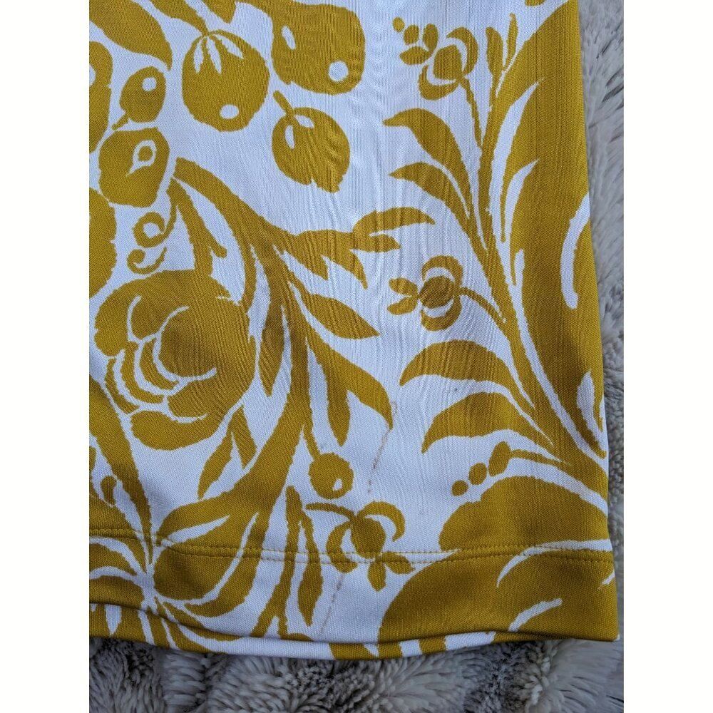 DVF "Pauline" Yellow & White Abstract Floral Silk Blend Column Maxi Dress, Sz 0 - Picture 9 of 9